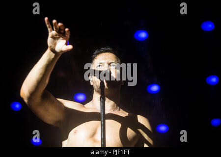 Rho Mailand Italien 6 September 2018 Stellen Sie sich vor Drachen live in Milano Rocksl 2018 im Bereich Expo Erfahrung © Roberto Finizio / alamy Credit: Roberto Finizio / alamy Leben Nachrichten Stockfoto