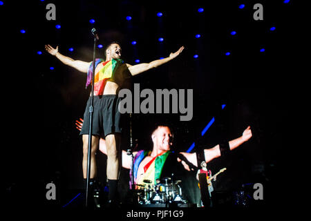 Rho Mailand Italien 6 September 2018 Stellen Sie sich vor Drachen live in Milano Rocksl 2018 im Bereich Expo Erfahrung © Roberto Finizio / alamy Credit: Roberto Finizio / alamy Leben Nachrichten Stockfoto