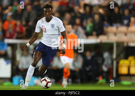 Norwich, UK. 6. Sep 2018. Tammy Abraham von England U21-England U-21 v Niederlande U-21, UEFA U-21 Europameisterschaft Qualifier, Carrow Road, Norwich - 6. September 2018 Quelle: Richard Calver/Alamy leben Nachrichten Stockfoto