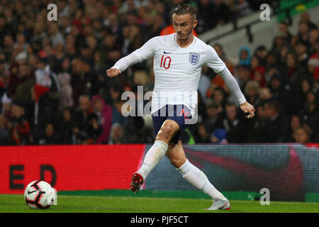 Norwich, UK. 6. Sep 2018. James Maddison von England U21-England U-21 v Niederlande U-21, UEFA U-21 Europameisterschaft Qualifier, Carrow Road, Norwich - 6. September 2018 Quelle: Richard Calver/Alamy leben Nachrichten Stockfoto