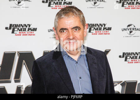 Hamburg, Deutschland. 06 Sep, 2018. Rowan Sebastian Atkinson der britischen Komiker und Schauspieler am Fotoshooting über seinen neuen Film Johnny English - lebt der Mensch nur drei Mal im Hotel Die fontanes am Donnerstag, 06.09.2018 in Hamburg | Verwendung der weltweiten Kredit: dpa/Alamy leben Nachrichten Stockfoto