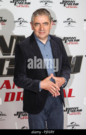 Hamburg, Deutschland. 06 Sep, 2018. Rowan Sebastian Atkinson der britischen Komiker und Schauspieler am Fotoshooting über seinen neuen Film Johnny English - lebt der Mensch nur drei Mal im Hotel Die fontanes am Donnerstag, 06.09.2018 in Hamburg | Verwendung der weltweiten Kredit: dpa/Alamy leben Nachrichten Stockfoto