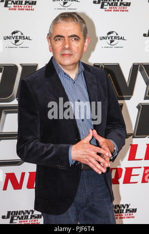 Hamburg, Deutschland. 06 Sep, 2018. Rowan Sebastian Atkinson der britischen Komiker und Schauspieler am Fotoshooting über seinen neuen Film Johnny English - lebt der Mensch nur drei Mal im Hotel Die fontanes am Donnerstag, 06.09.2018 in Hamburg | Verwendung der weltweiten Kredit: dpa/Alamy leben Nachrichten Stockfoto