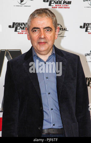 Hamburg, Deutschland. 06 Sep, 2018. Rowan Sebastian Atkinson der britischen Komiker und Schauspieler am Fotoshooting über seinen neuen Film Johnny English - lebt der Mensch nur drei Mal im Hotel Die fontanes am Donnerstag, 06.09.2018 in Hamburg | Verwendung der weltweiten Kredit: dpa/Alamy leben Nachrichten Stockfoto