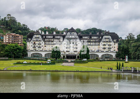 Quitandinha Palace ehemalige Casino Hotel - Petropolis, Rio de Janeiro, Brasilien Stockfoto