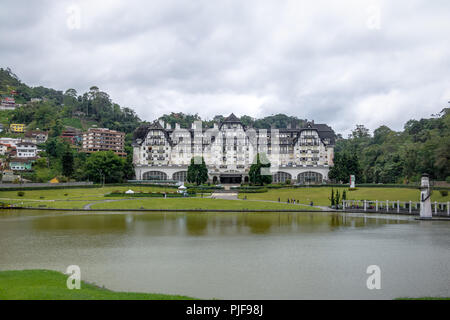 Quitandinha Palace ehemalige Casino Hotel - Petropolis, Rio de Janeiro, Brasilien Stockfoto