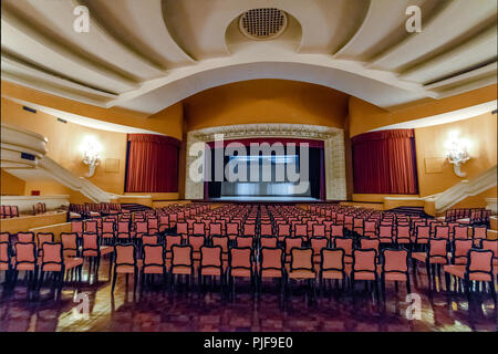 SESC Quitandinha Quitandinha Palace Theater Zimmer im ehemaligen Casino Hotel - Petropolis, Rio de Janeiro, Brasilien Stockfoto