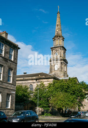 Norden Leith Pfarrkirche, Kirche von Schottland, mit hohen Kirche, Turm, erbaut 1816, Madeira Street, Leith, Edinburgh, Schottland, Großbritannien Stockfoto