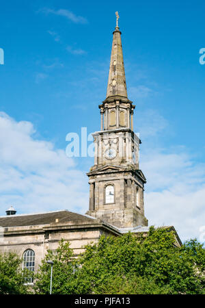 Norden Leith Pfarrkirche, Kirche von Schottland, mit hohen Kirche, Turm, erbaut 1816, Madeira Street, Leith, Edinburgh, Schottland, Großbritannien Stockfoto