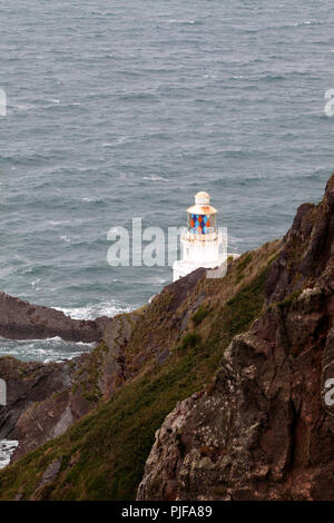 Leuchtturm am Hartland Point, North Devon, England, UK Stockfoto