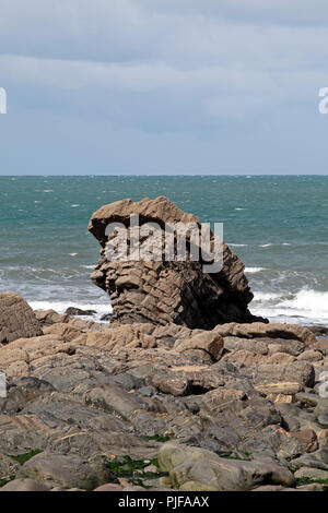 Rock Struktur auf Mouthmill Beach, North Devon, England, Großbritannien Stockfoto