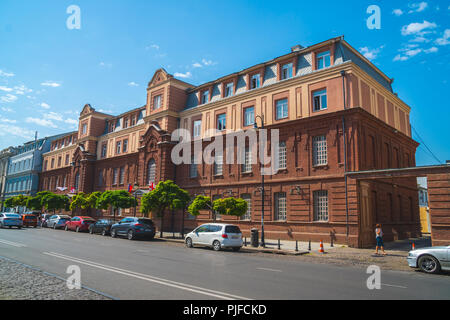 Tiflis, Georgien - 30.08.2018: Blick auf Agmashenebeli Avenue ist eine der Main Street im historischen Teil der Stadt Tiflis. Stockfoto