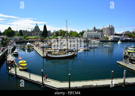 Binnenhafen in Victoria BC, Kanada Stockfoto