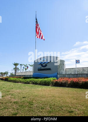 Cape Canaveral, USA - 29. April 2018: Cape Canaveral port Florida, schöne Küste. Stockfoto