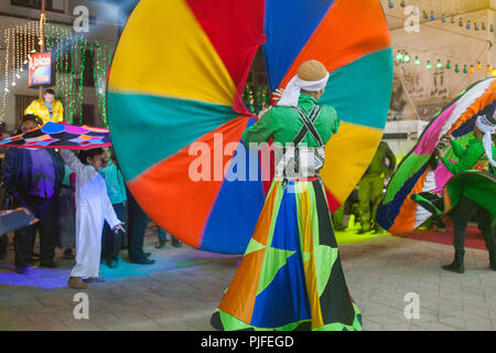 Ägyptische tanoura Tänzer, Kairo, Ägypten Stockfoto