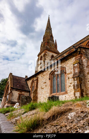 St James Church, Southam, ein kleiner Markt, Gemeinde im Stratford-on-Avon Bezirk von Warwickshire, England Stockfoto