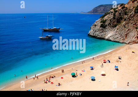 Die Türkei, in der Provinz von Antalya, Kaputas Strand zwischen Kalkan und Kas Stockfoto