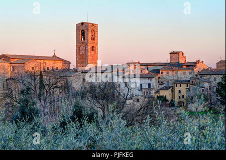 Die mittelalterliche Altstadt von Colle Val d'Elsa, in der Provinz von Siena Stockfoto