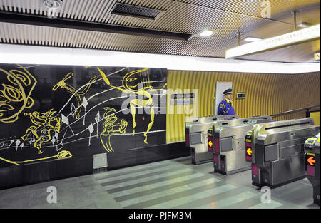 Japan, Honshu, Tokio, der U-Bahn station Roppongi Stockfoto