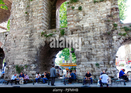 Türkei, Istanbul (Gemeinde Fatih), Quartal Zeyrek, Aquädukt von Valens (Bozdogan kemeri) Stockfoto