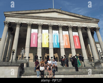 Ansicht des UCL Hauptgebäude am University College London während einen Tag der offenen Tür. Stockfoto