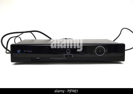 BT Vision Set-Top-Box und digitale Recorder mit Viewing Card Steckplatz Stockfoto