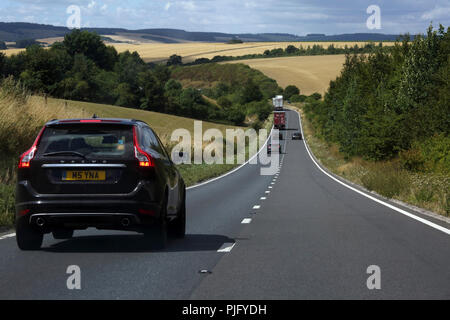 Wiltshire England Verkehr auf der A303 Trunk Road Stockfoto