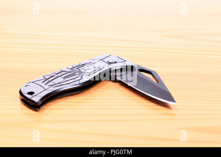 Edelstahl Taschenmesser Stockfoto