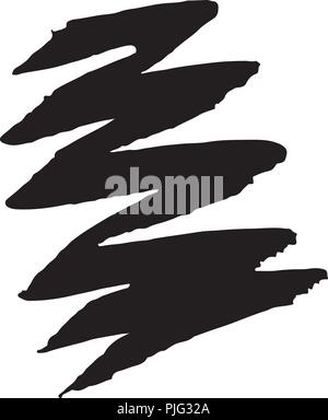 Vector Illustration. Schwarze Tinte Flecken, Textur von Farbflecken Stock Vektor