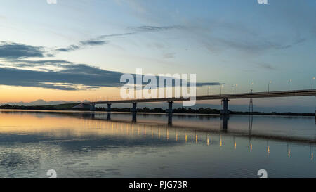 Russland Brücke auf dem großen Ussuri Insel in der Nähe von Chabarowsk, Russland Stockfoto