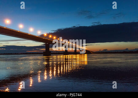 Russland Brücke auf dem großen Ussuri Insel in der Nähe von Chabarowsk, Russland Stockfoto