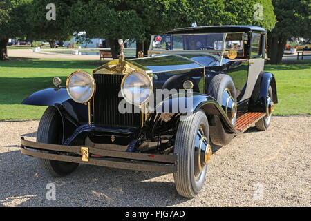 Rolls-Royce Phantom 1 Coupé Chauffeur (1929) Concours von Eleganz 2018, 2. September 2018. Hampton Court Palace, London, UK, Europa Stockfoto
