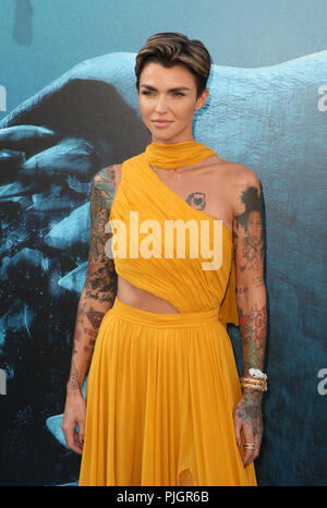 Warner Bros. Bilder und Schwerkraft Bilder 'Premiere der "Meg" Mit: Ruby Rose Wo: Hollywood, California, United States Wann: 07 Aug 2018 Quelle: FayesVision/WENN.com Stockfoto