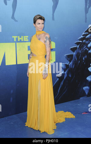 Film Premiere der Meg Mit: Rudy Rose Wo: Los Angeles, California, United States Wann: 07 Aug 2018 Quelle: Apega/WENN.com Stockfoto