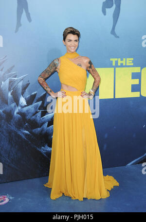 Film Premiere der Meg Mit: Rudy Rose Wo: Los Angeles, California, United States Wann: 07 Aug 2018 Quelle: Apega/WENN.com Stockfoto