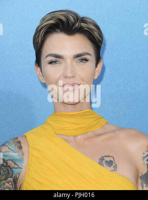 Film Premiere der Meg Mit: Rudy Rose Wo: Los Angeles, California, United States Wann: 07 Aug 2018 Quelle: Apega/WENN.com Stockfoto