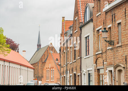 Schönen Blick auf die Straße von der Stadt Brügge an Beligum Stockfoto