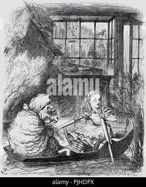 Vintage John tenniel Alice im Wunderland illusstrator original Artwork Stockfoto