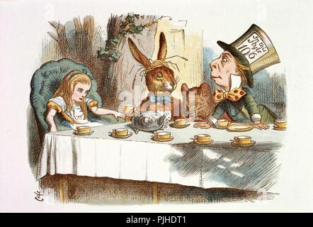 Vintage John tenniel Alice im Wunderland illusstrator original Artwork Stockfoto