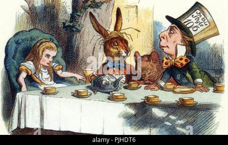 Vintage John tenniel Alice im Wunderland illusstrator original Artwork Stockfoto