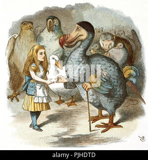 Vintage John tenniel Alice im Wunderland illusstrator original Artwork Stockfoto