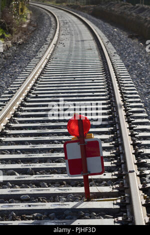 Frankreich, Nordwesten Frankreich, Bretagne, Les Moutiers-en-Retz, Sanierung der Eisenbahn zwischen Nantes und Saint-Nazaire Stockfoto