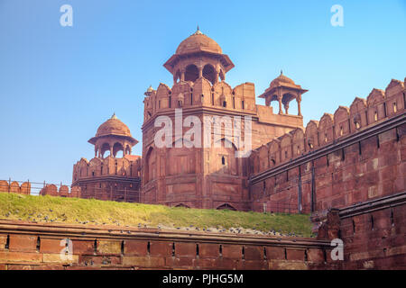 Rote Fort (Lal Qila) in Old Delhi, Indien Stockfoto