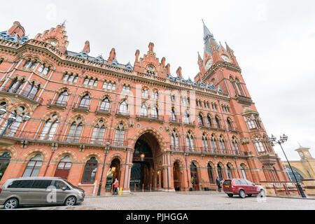 London, APR 24: Die schöne St. Pancras International Station am 24.April 2018 in London, Vereinigtes Königreich Stockfoto