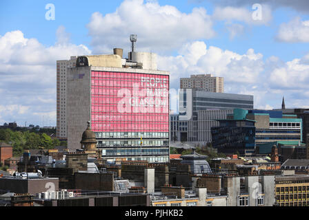 Blick über die Stadt Glasgow vom Leuchtturm, in Schottland, Großbritannien Stockfoto