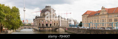 Berlin, Deutschland - 5 September, 2018: Blick auf die Museumsinsel in Berlin, Deutschland. Panoramablick. Stockfoto