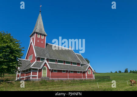 Moderne Kirche in Eidsbygda, Norwegen. Stockfoto