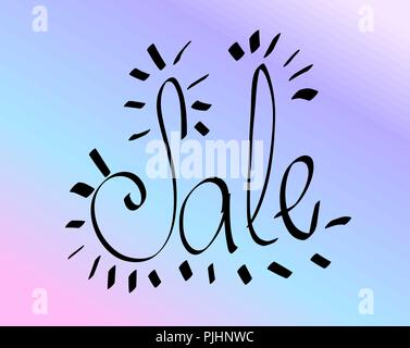 Handgezeichneten Schriftzug. Frühling Verkauf isoliert. Vector Illustration. Beschriftung design Hintergrund. Stock Vektor