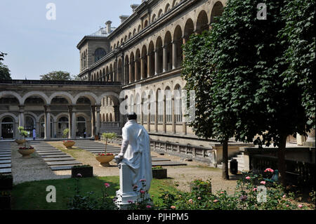 Frankreich, die Stadt Paris, Ile de la Cite, Garten innen Hotel-Dieu Krankenhaus, Innenhof. Stockfoto