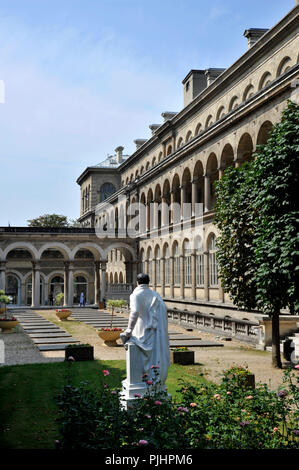 Frankreich, die Stadt Paris, Ile de la Cite, Garten innen Hotel-Dieu Krankenhaus, Innenhof. Stockfoto
